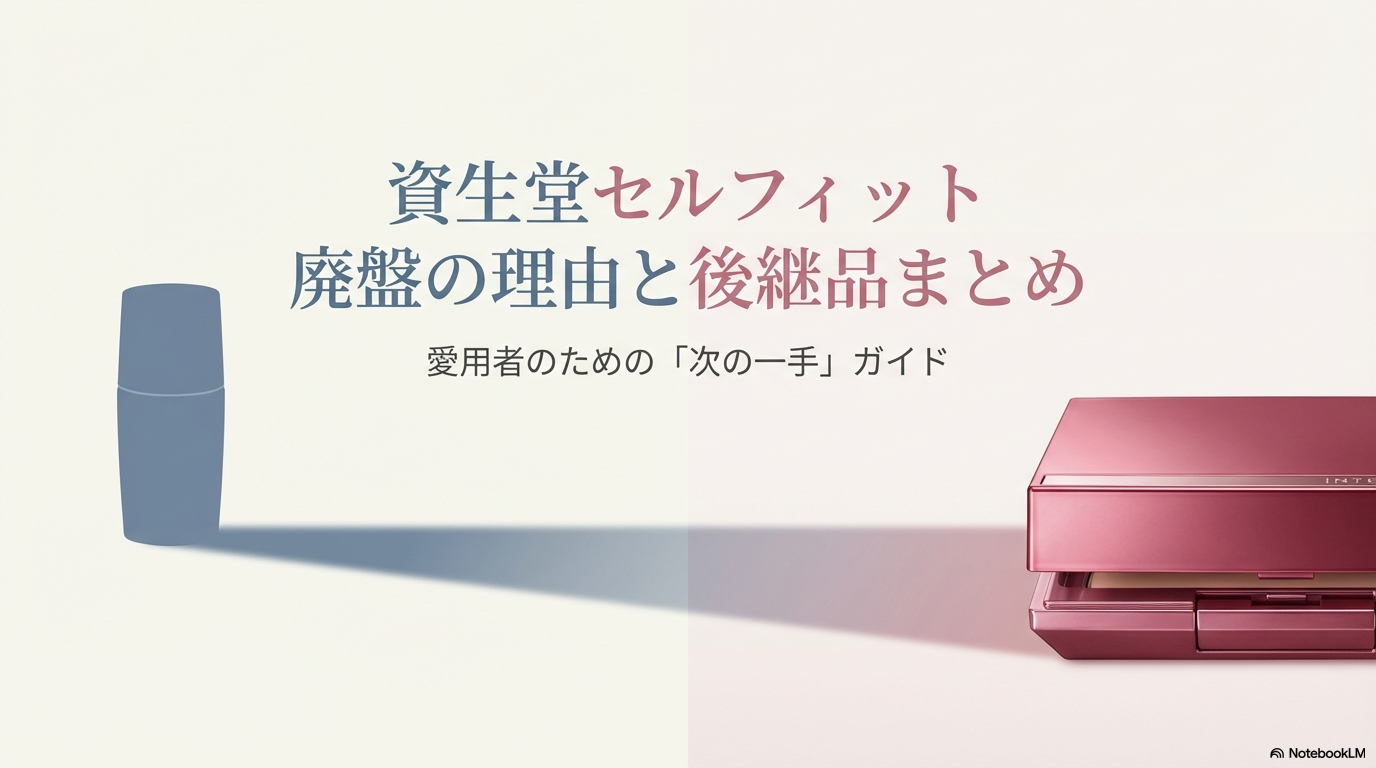資生堂セルフィット廃盤の理由と後継品について解説したスライドの表紙