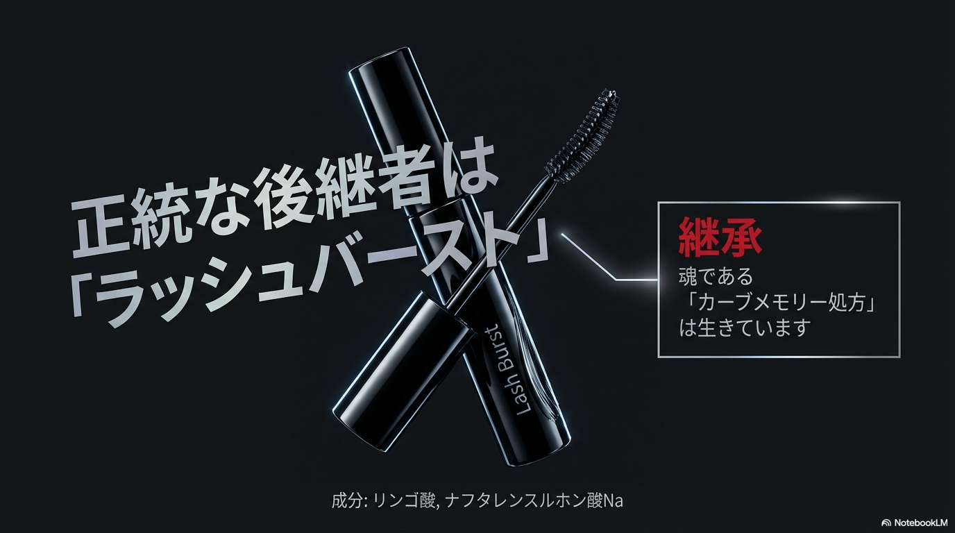 ラッシュフォーマーEXの魂であるカーブメモリー処方を継承した正統後継品、ラッシュバーストを紹介した画像です。