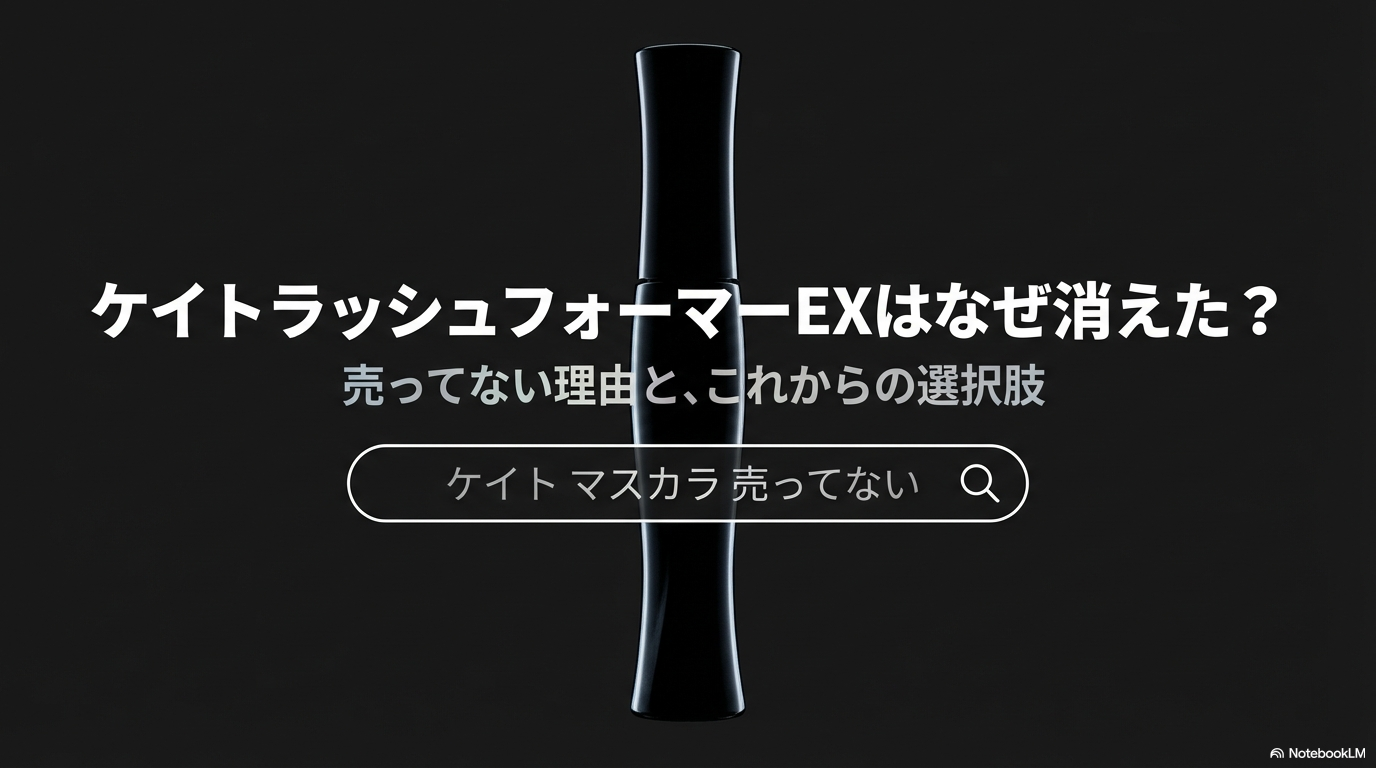 ケイトラッシュフォーマーEXがなぜ消えたのか、その理由とこれからの選択肢について解説したスライドの表紙画像です。